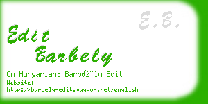 edit barbely business card